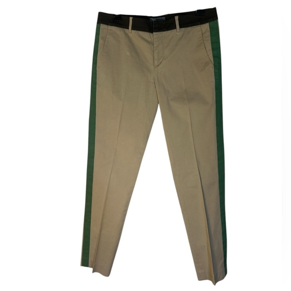 Vince Tan and Green Straight Leg Pants - Picture 1 of 7